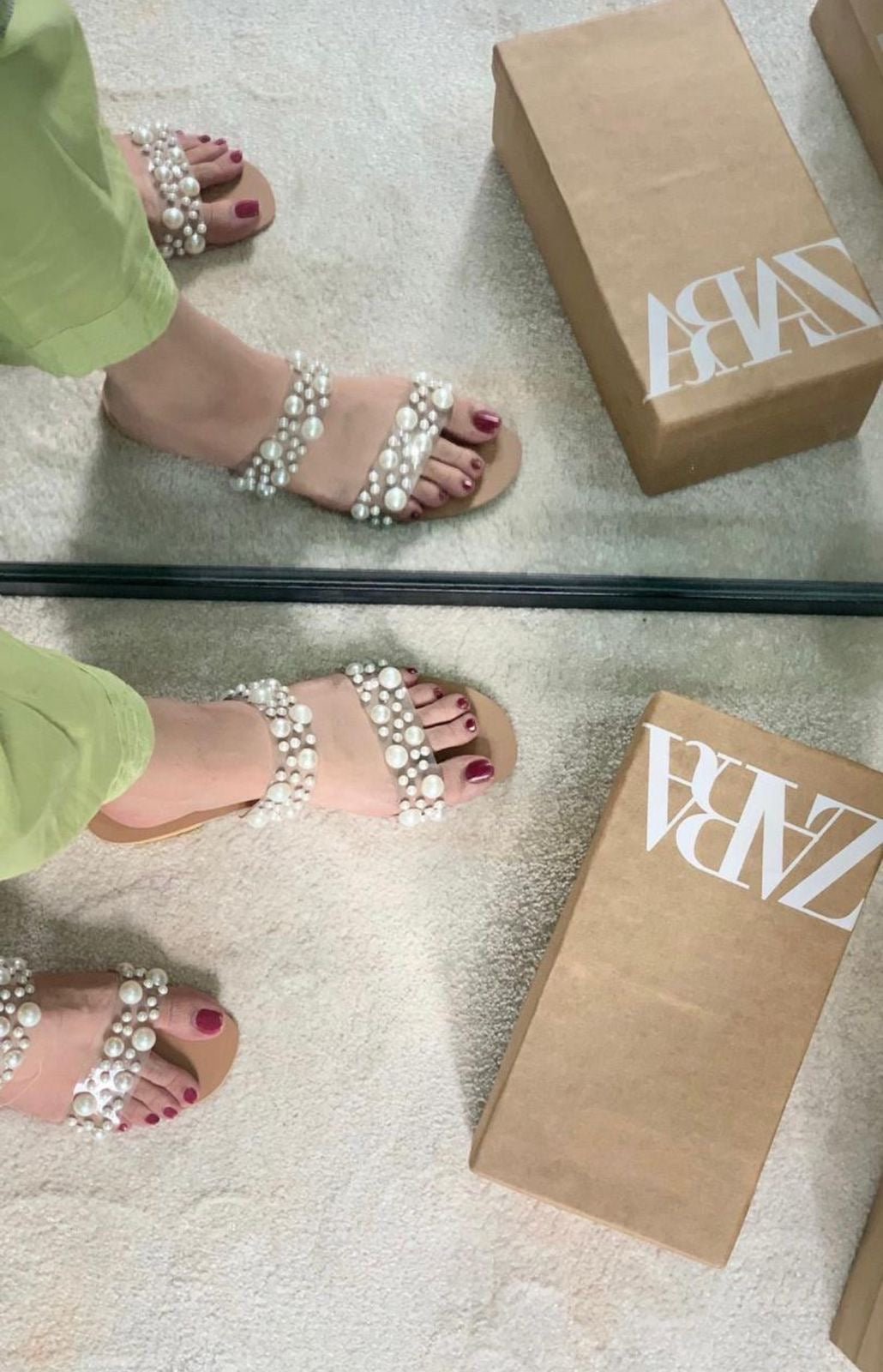 Transparen Pearl flats - Comfy