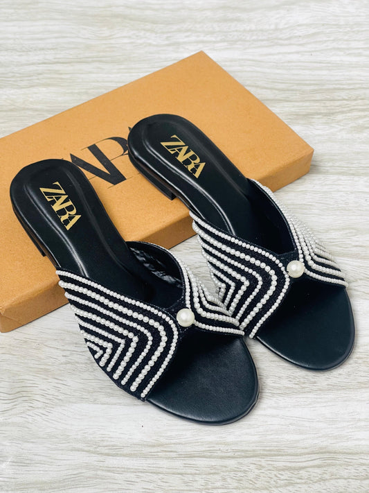 Pearl embroidery flats