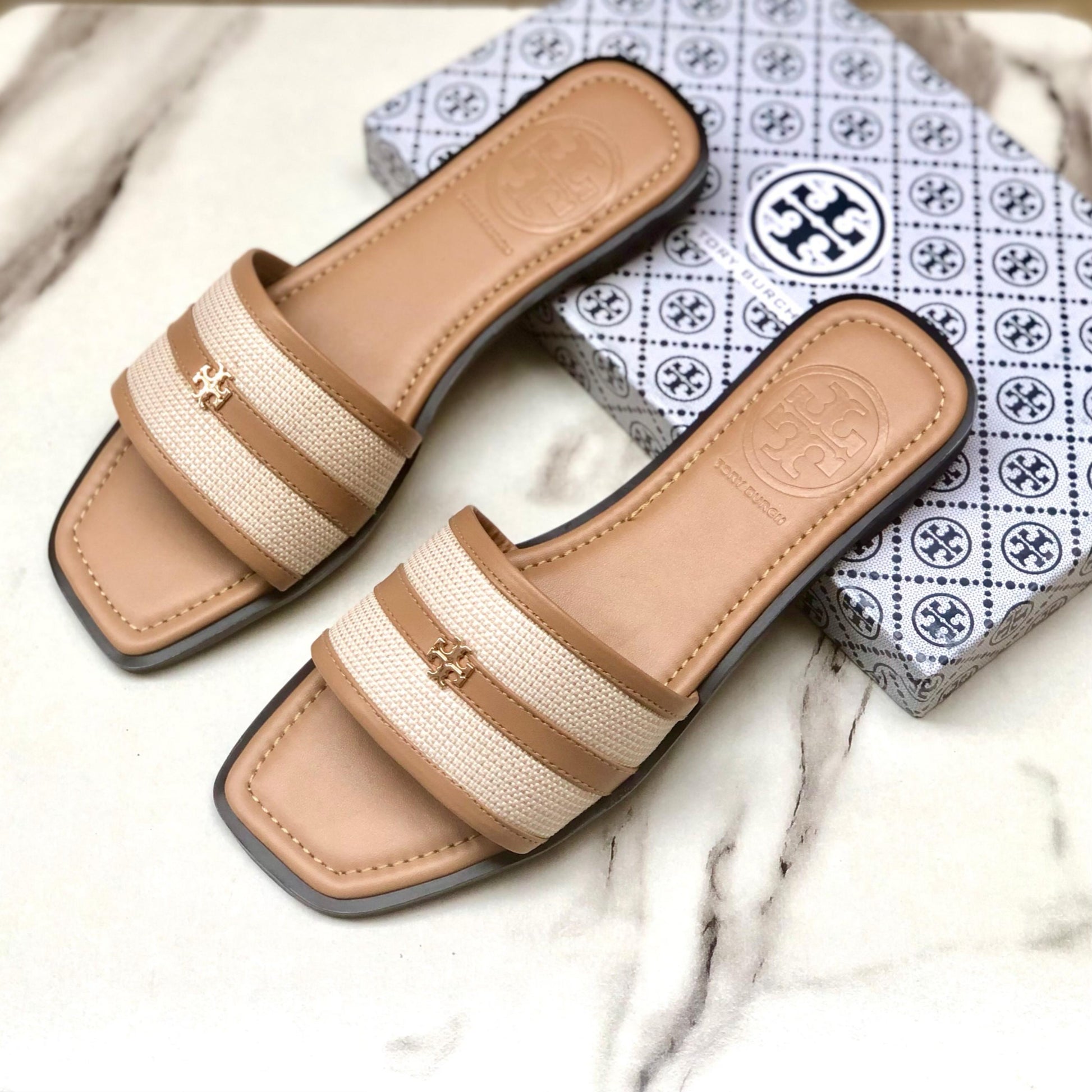 TB multi stripe colour flats - Comfy