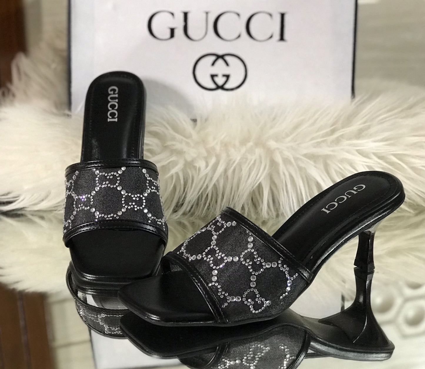 GG broad strap heels