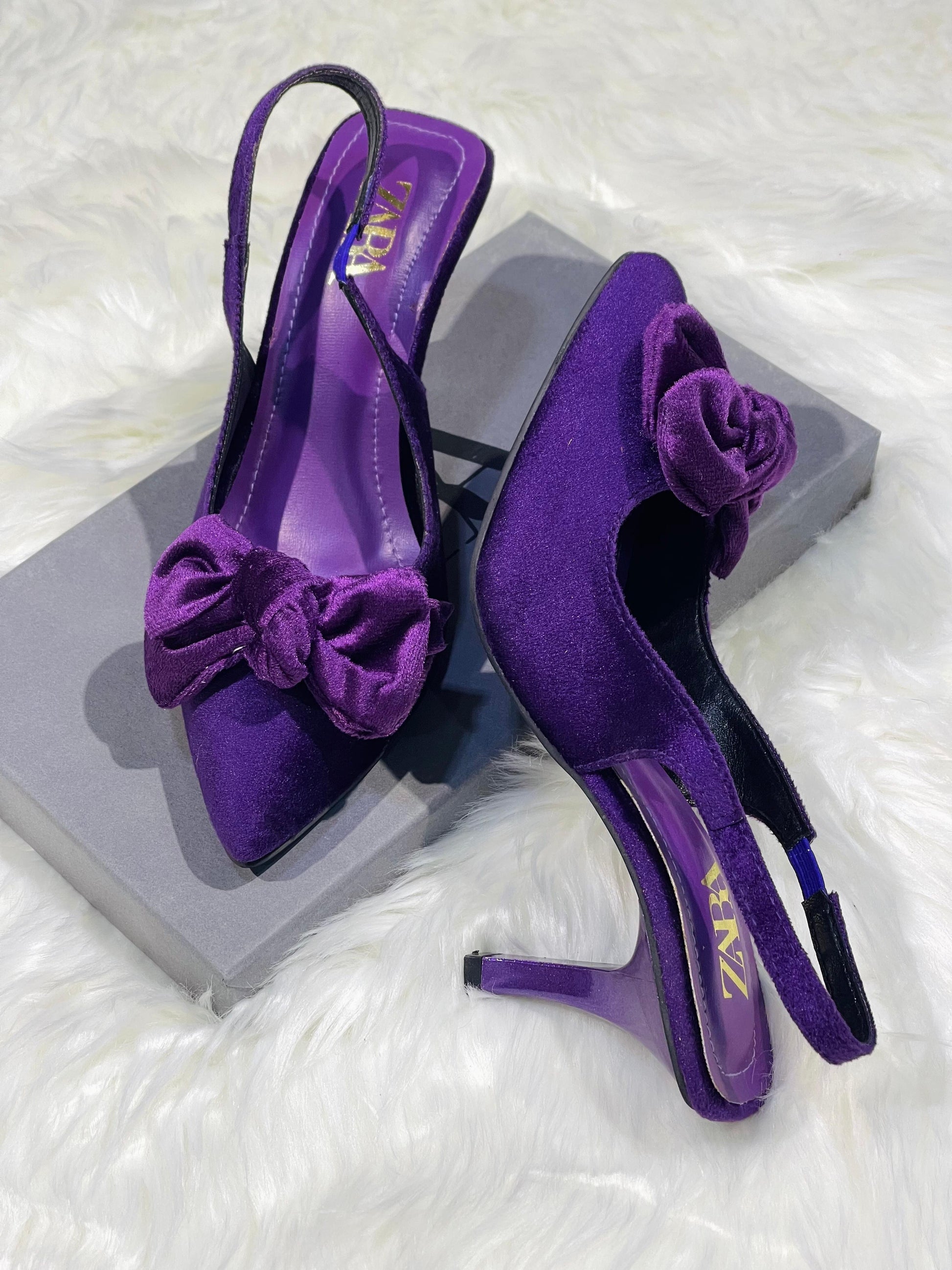 Velvet bow heels - Comfy