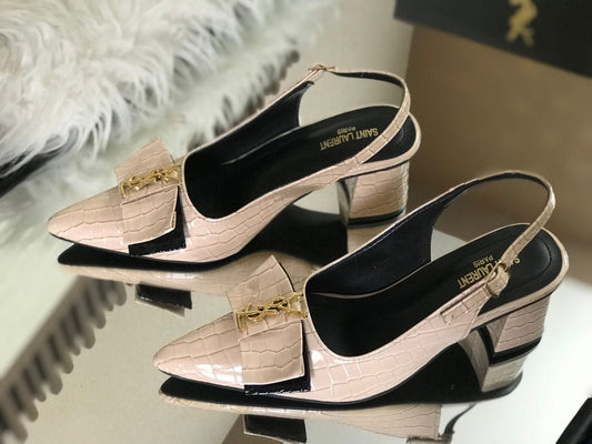 Saint Lauren croc heels - Comfy