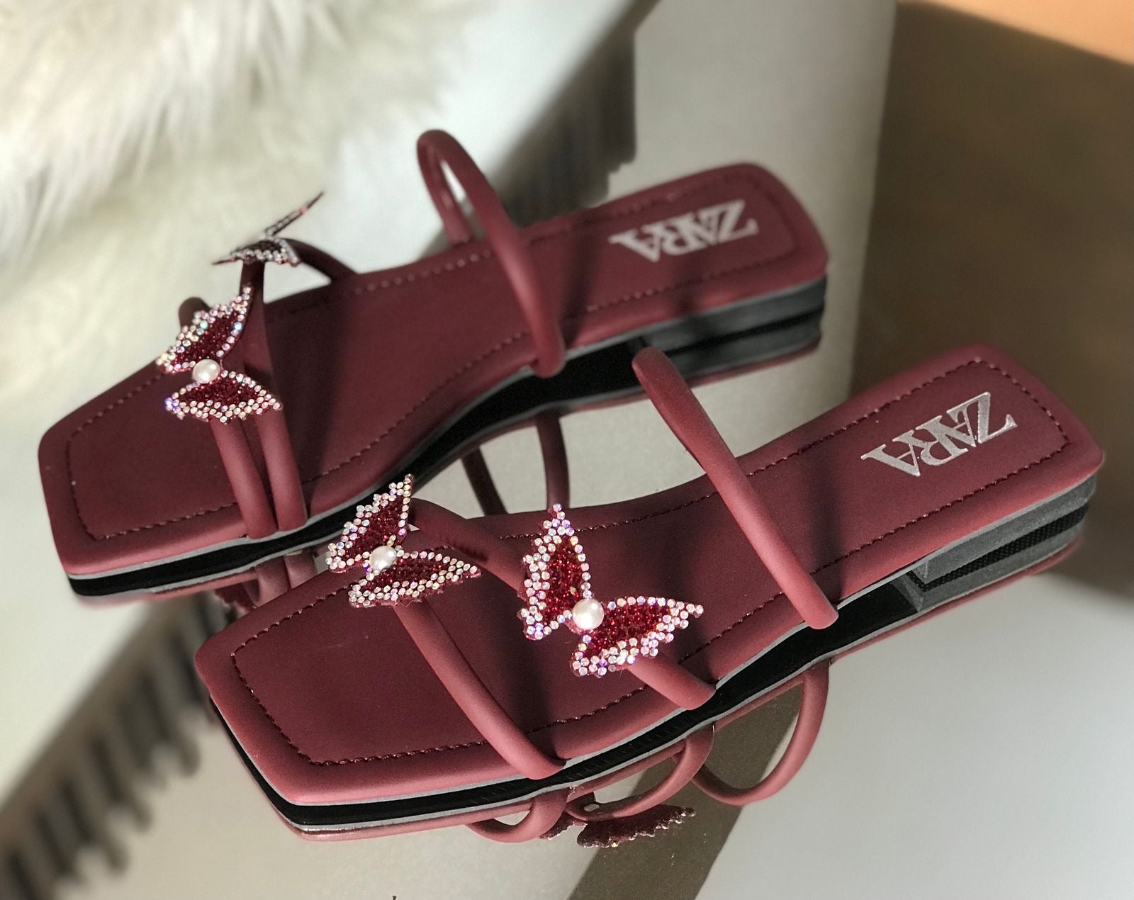 Double butterfly broche flats - Comfy
