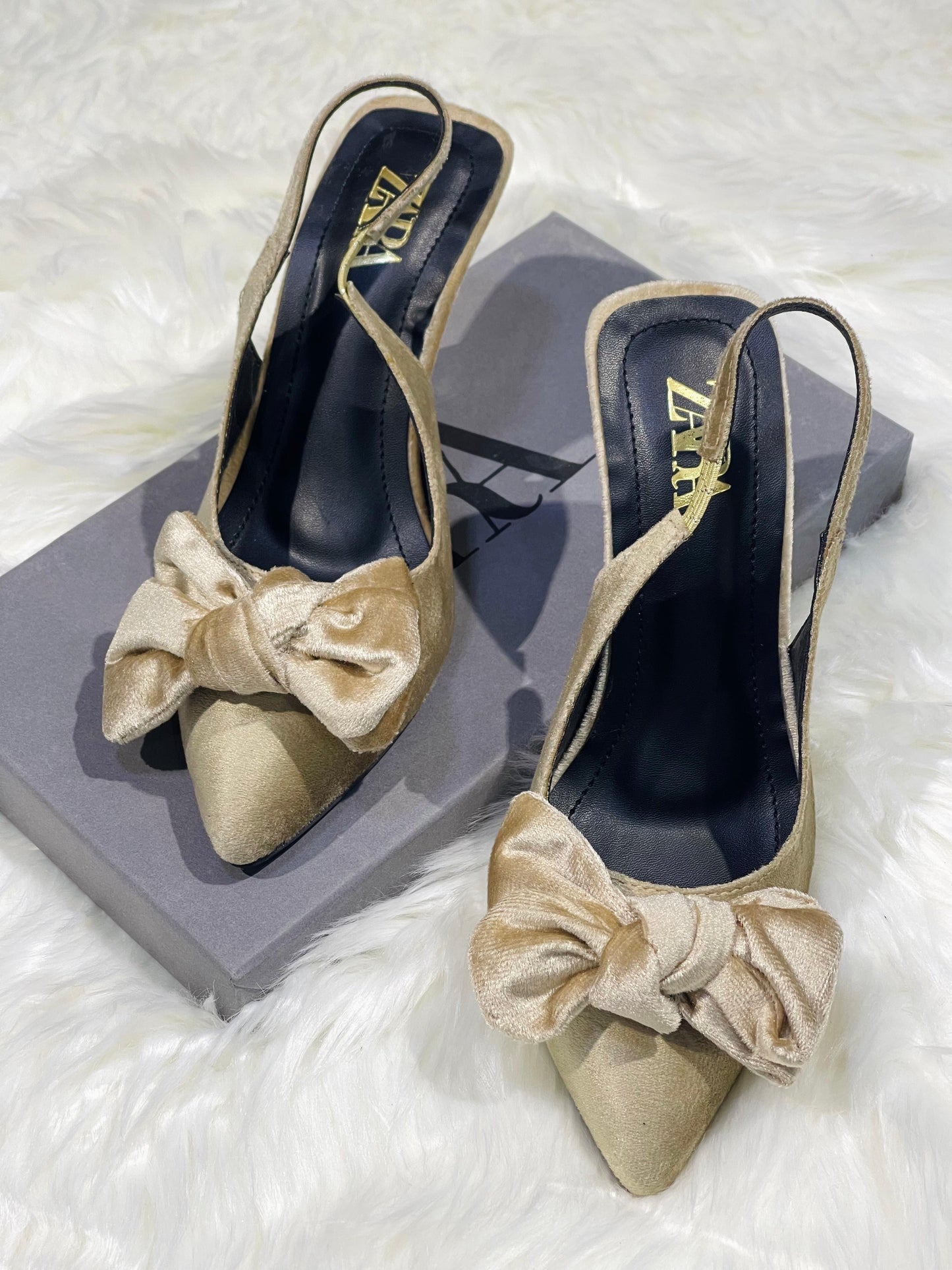Velvet bow heels - Comfy