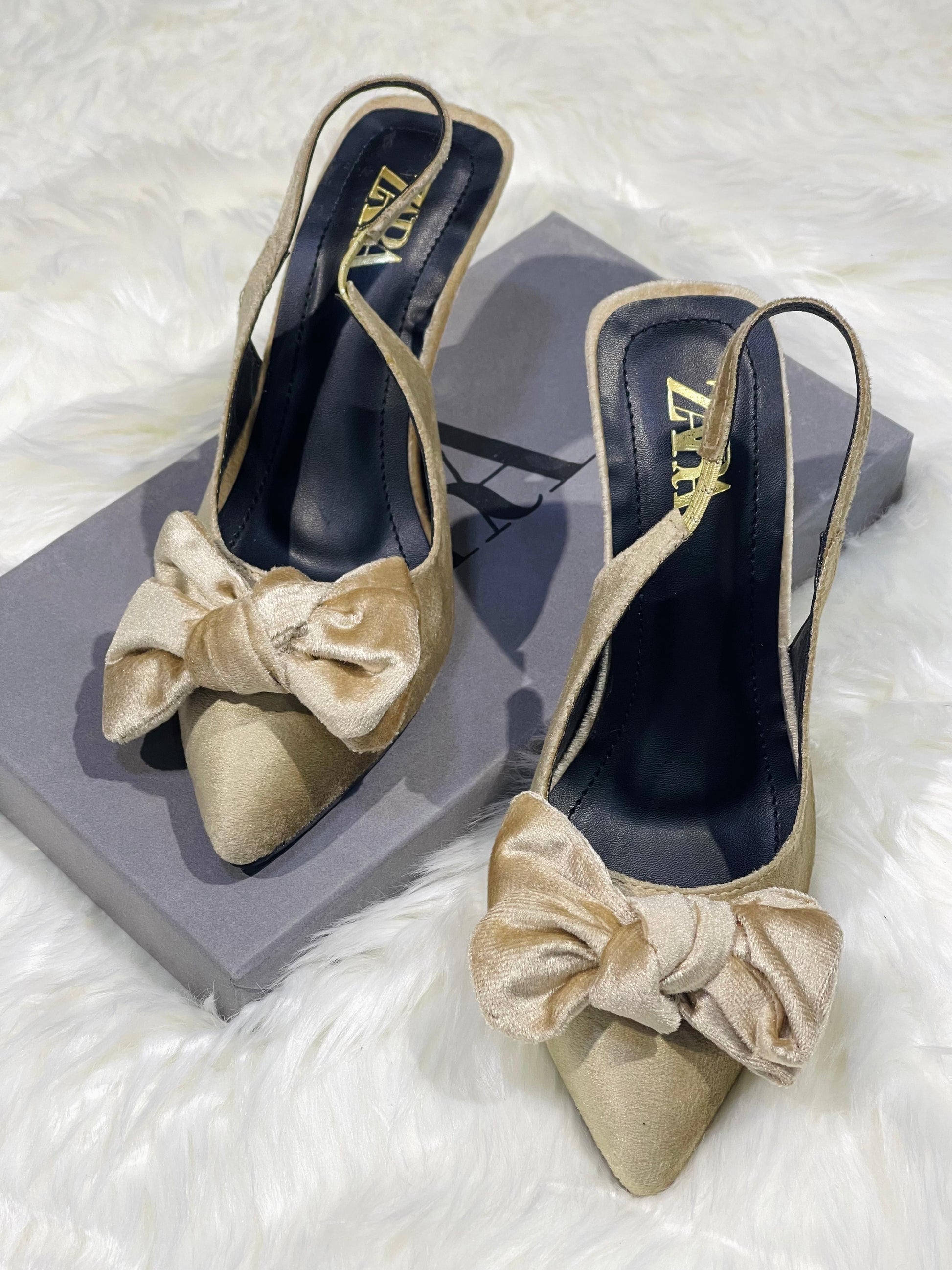 Velvet bow heels - Comfy