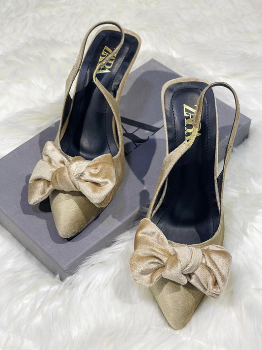 Velvet bow heels - Comfy
