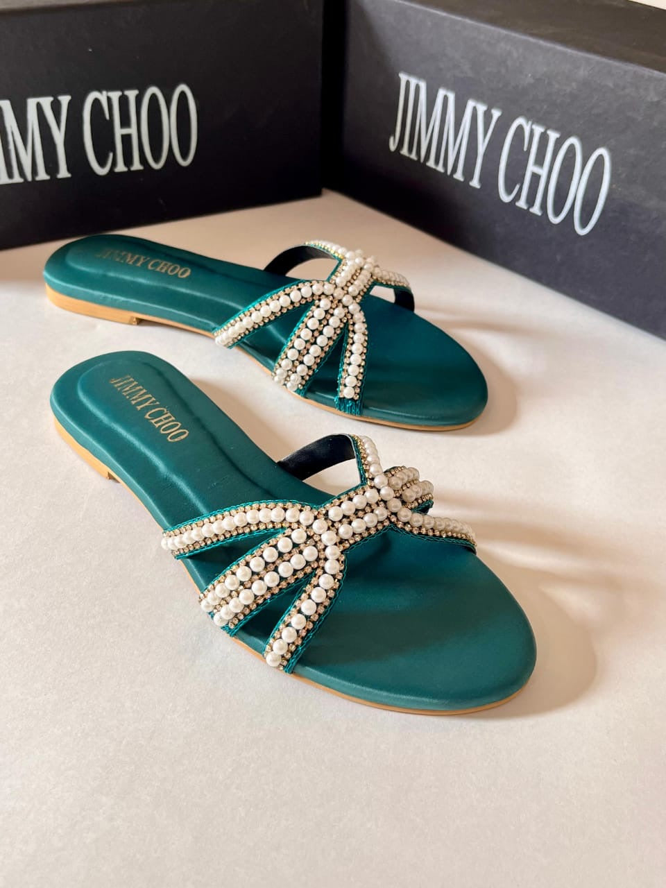 White pearl flats