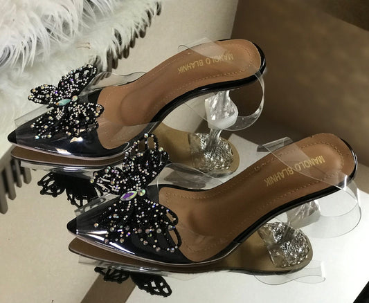 Manolo butterfly broche heels - Comfy