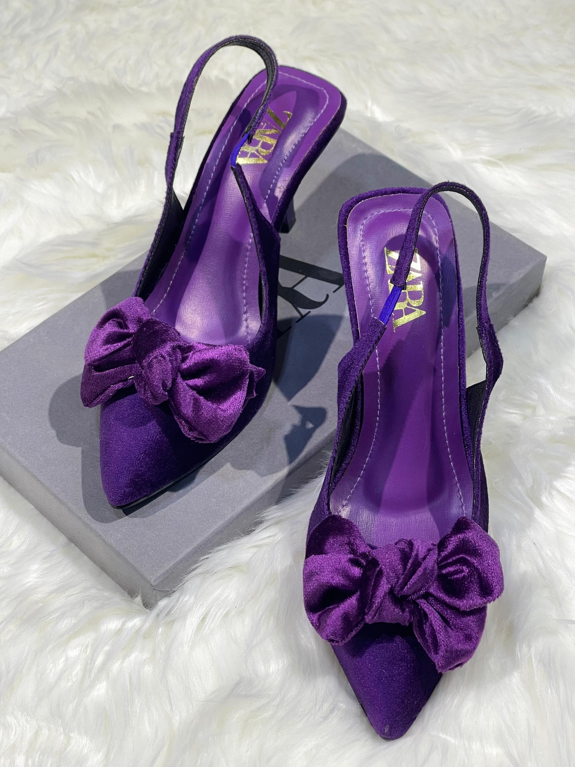 Velvet bow heels - Comfy