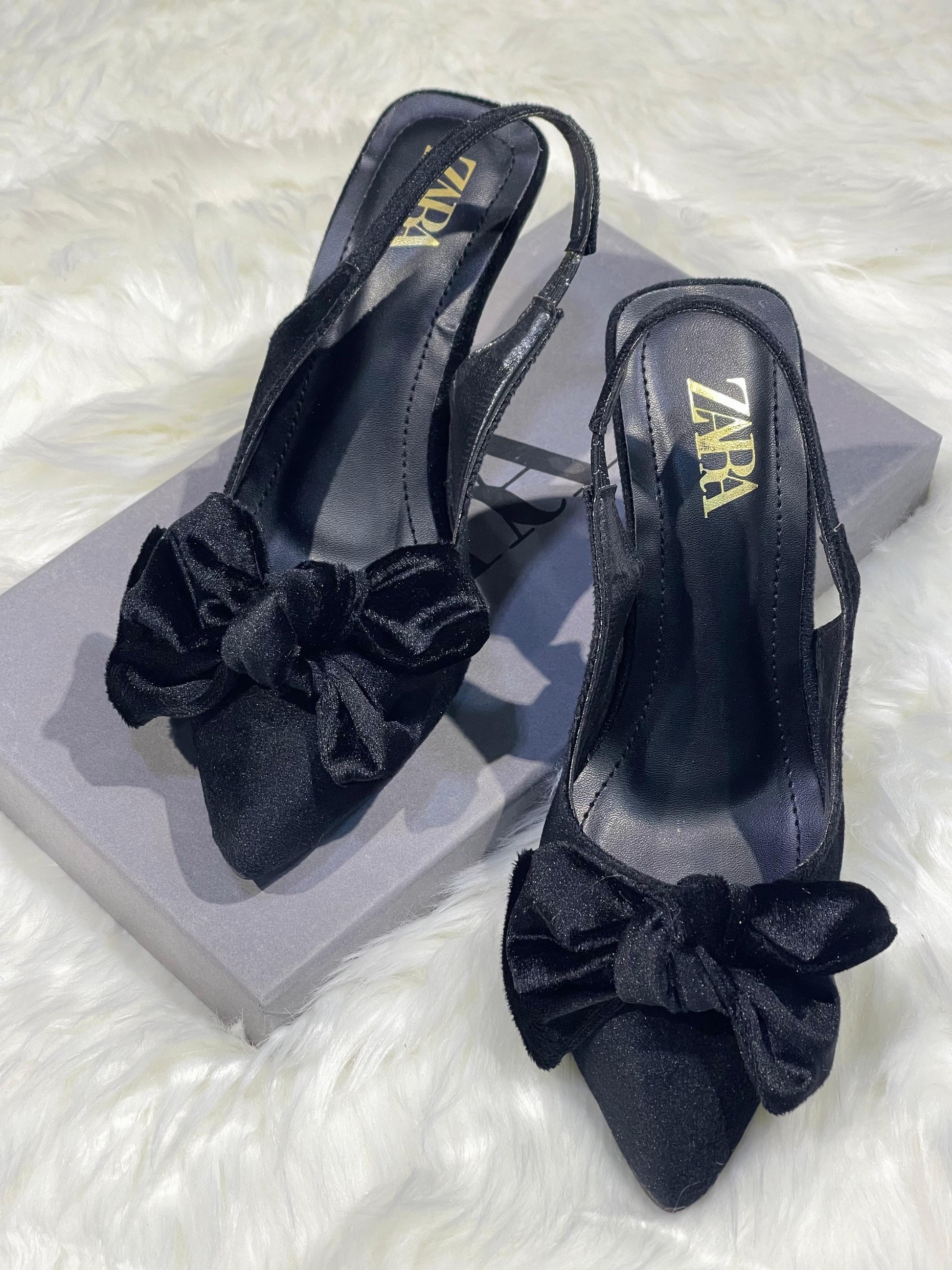 Velvet bow heels - Comfy