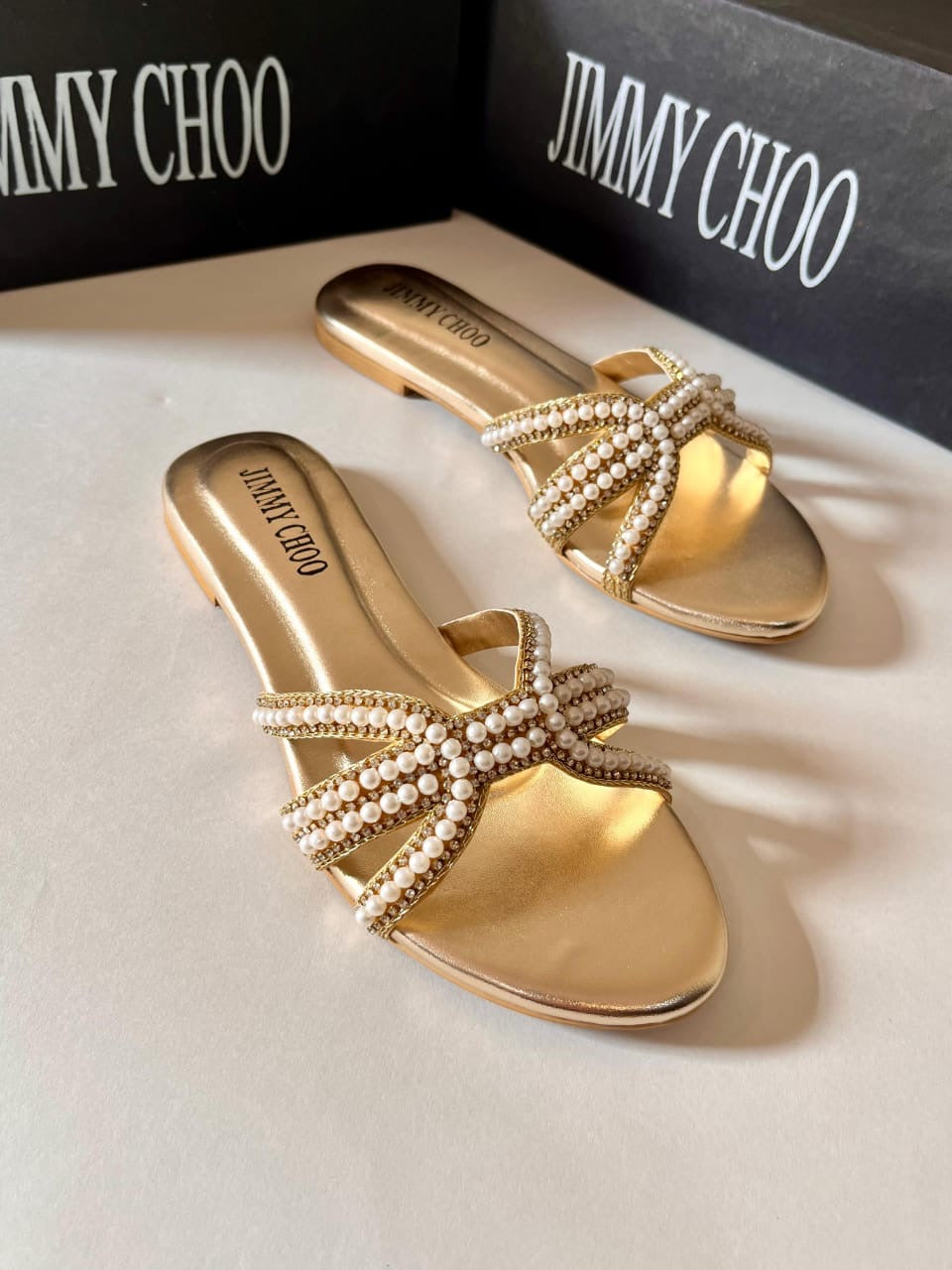 White pearl flats