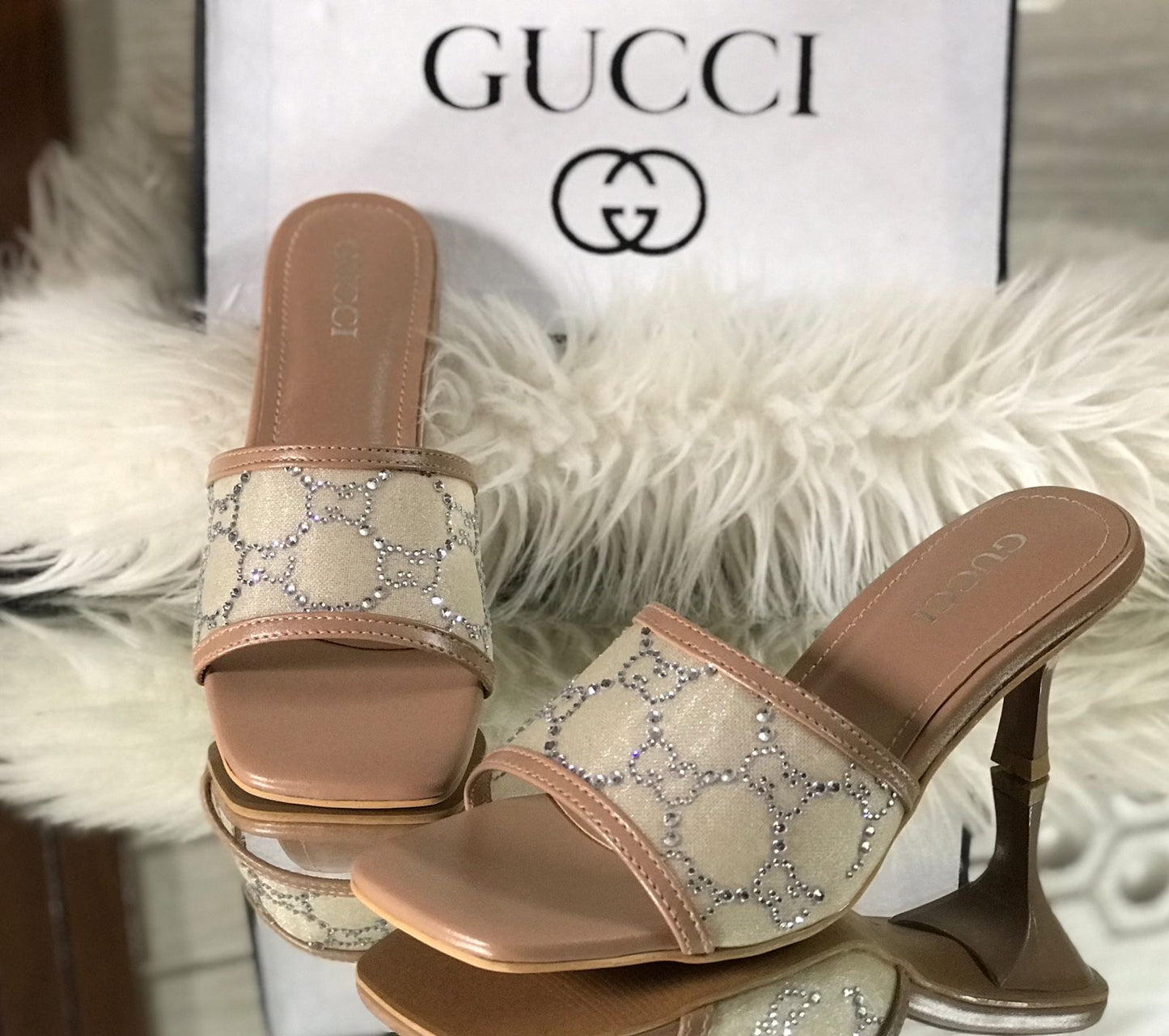 GG broad strap heels