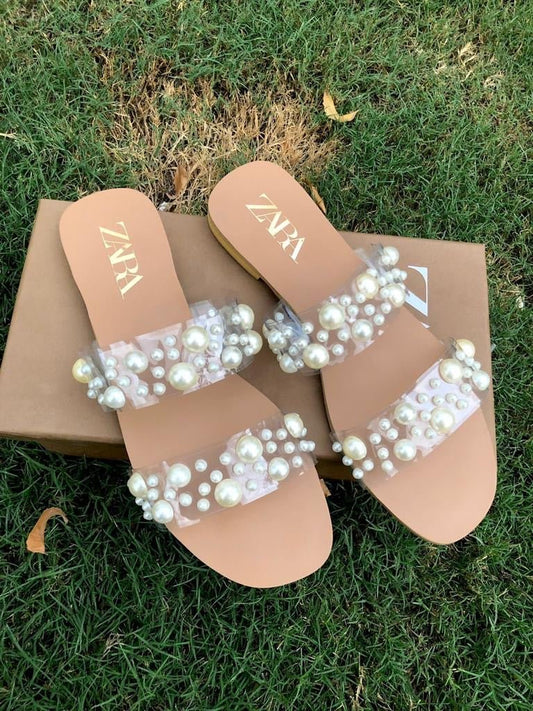 Transparen Pearl flats - Comfy