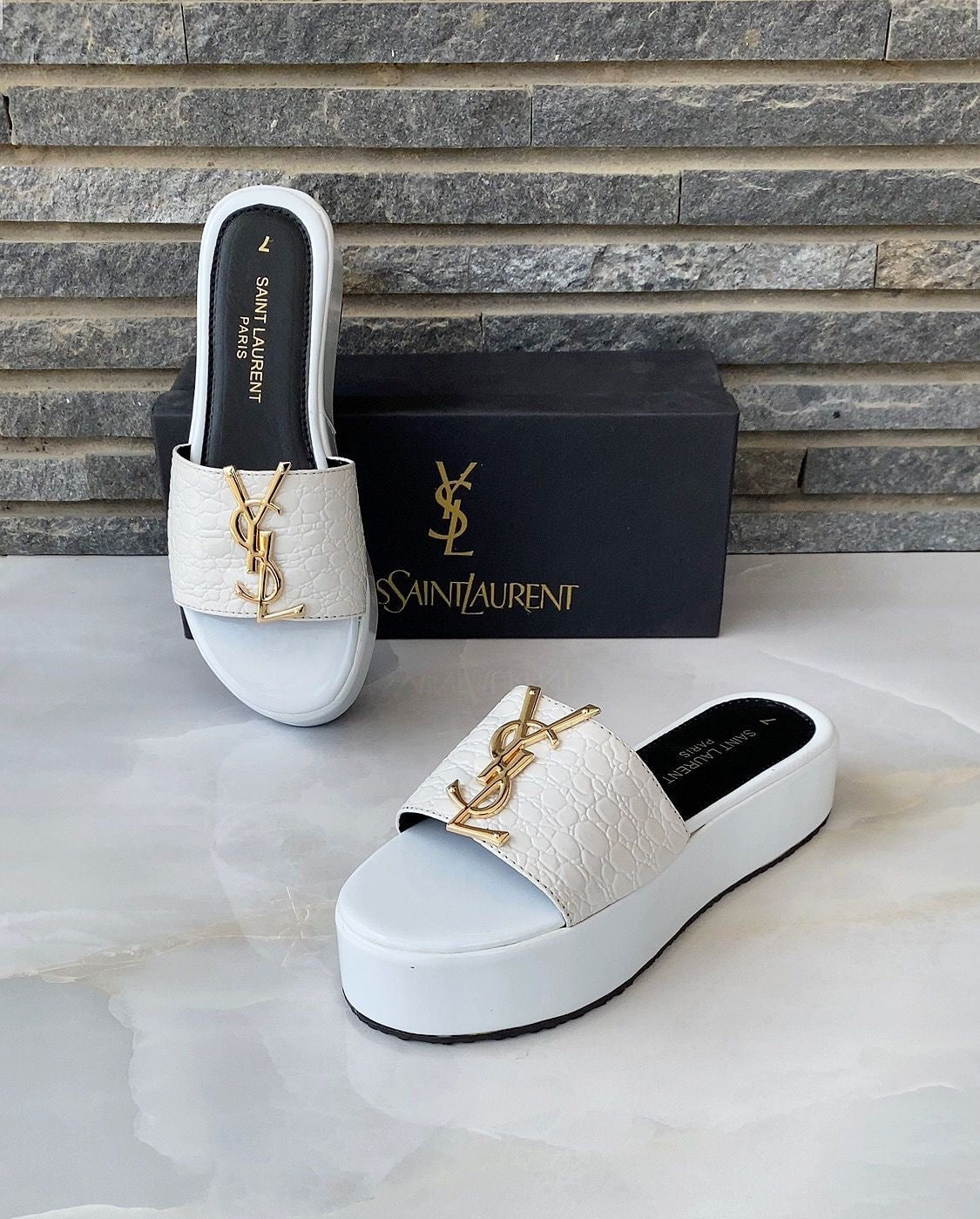 Ysl croc skin wedge - Comfy
